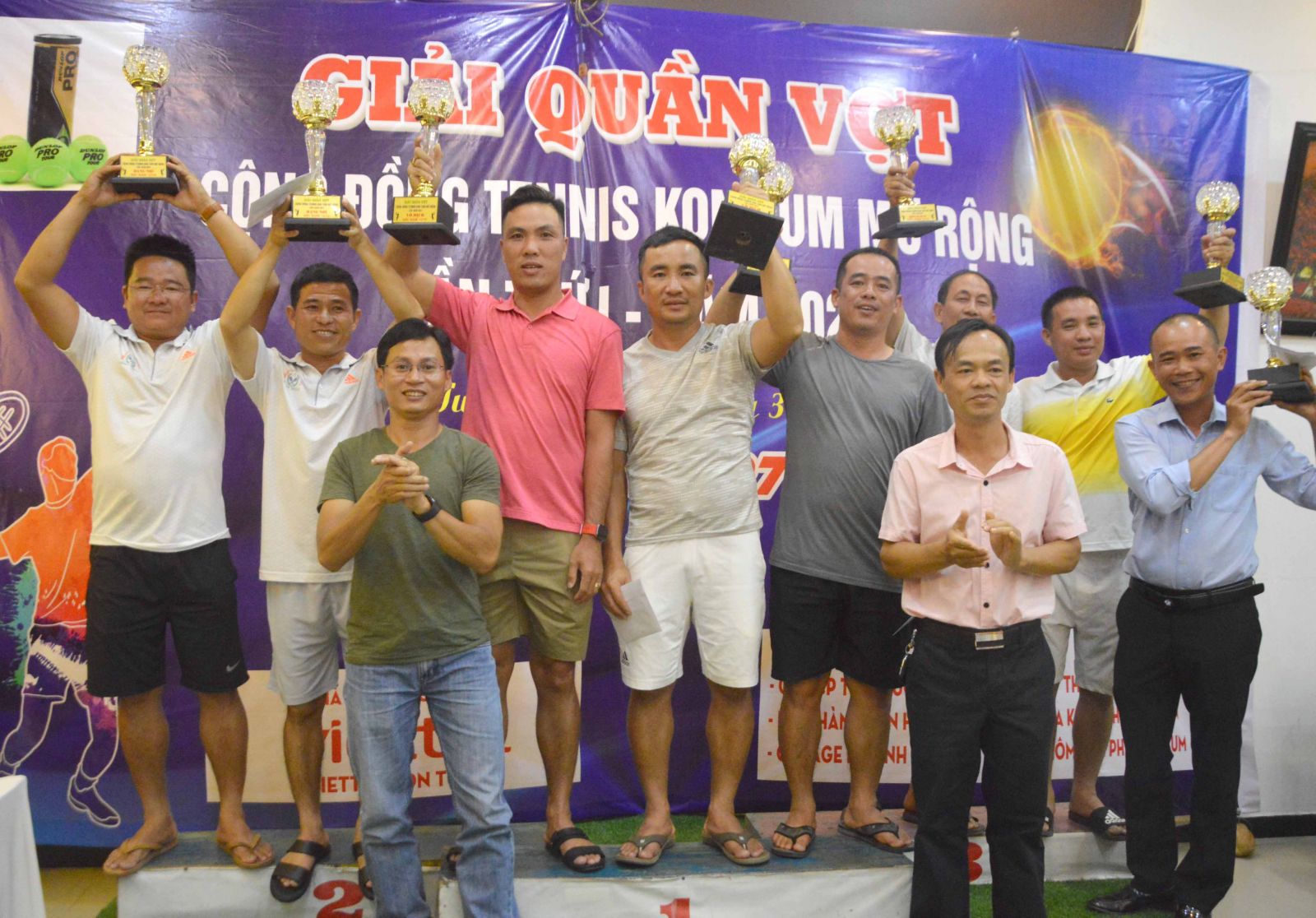 Gia Lai, Đak Lak đoạt Cúp vô địch Giải tennis tỉnh Kon Tum mở rộng